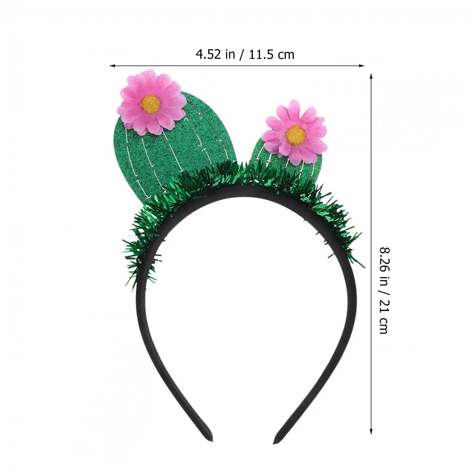 Обруч на голову Кактус VICASKY, набір 2 шт., зелений, фото №9