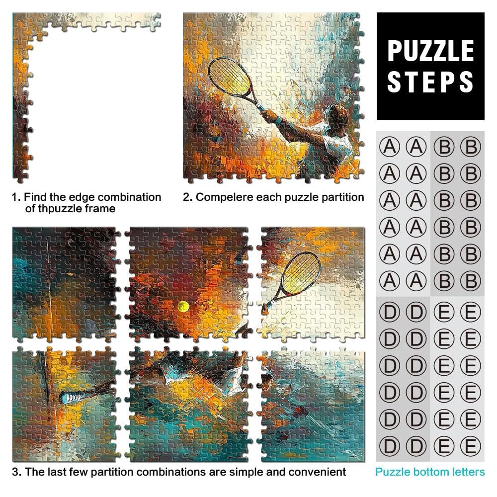 Пазл Tennis Players Action Abstract Painting 1000 элементов 38 x 26 см, фото №3 Пазл Tennis Players Action Abstract Painting 1000 элементов 38 x 26 см, фото №3