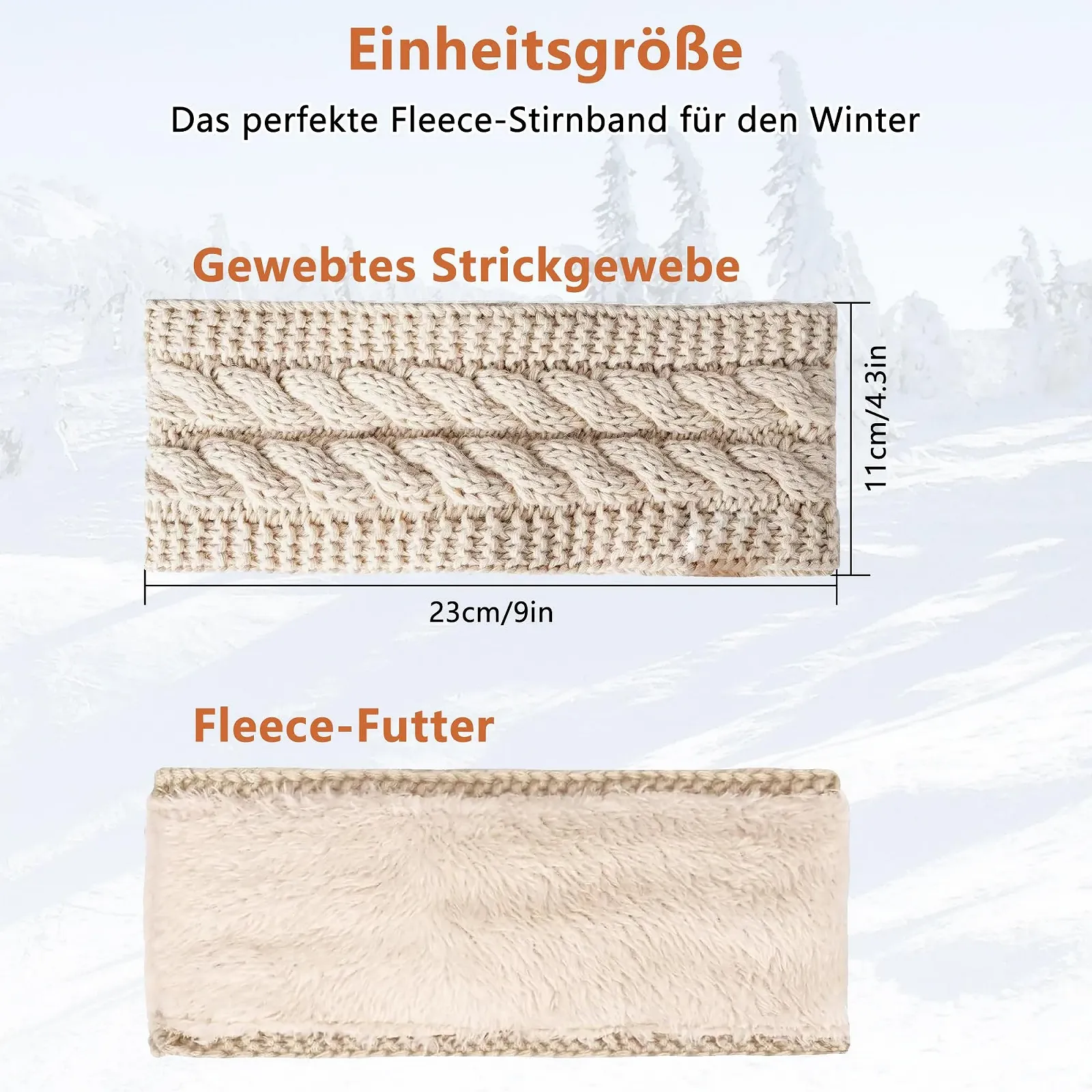 Набір з 4 зимових пов'язок на голову для жінок, фото №7 Набір з 4 зимових пов'язок на голову для жінок, фото №7