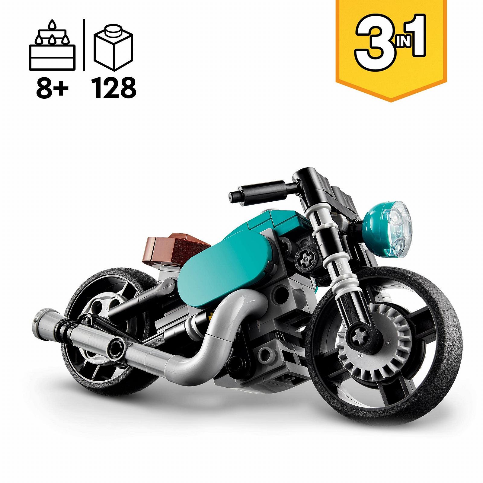 Конструктор LEGO Creator 31135 3-в-1 Винтажный мотоцикл, фото №2
