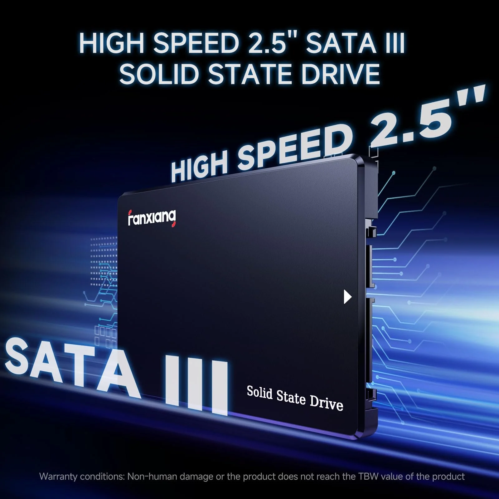 SSD fanxiang S101Q 2TB SATA III 2.5" QLC 550MB/s Читання 500MB/s Запис, фото №2