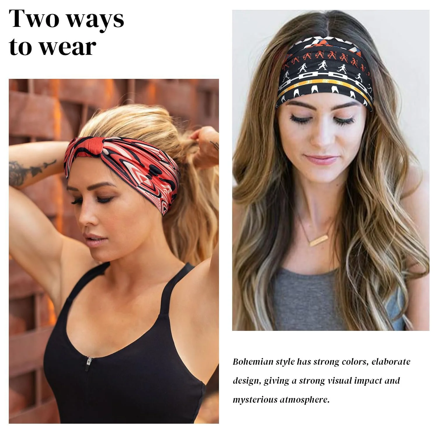 Еластичні літні пов'язки для волосся Жіночі Широкі, фото №2