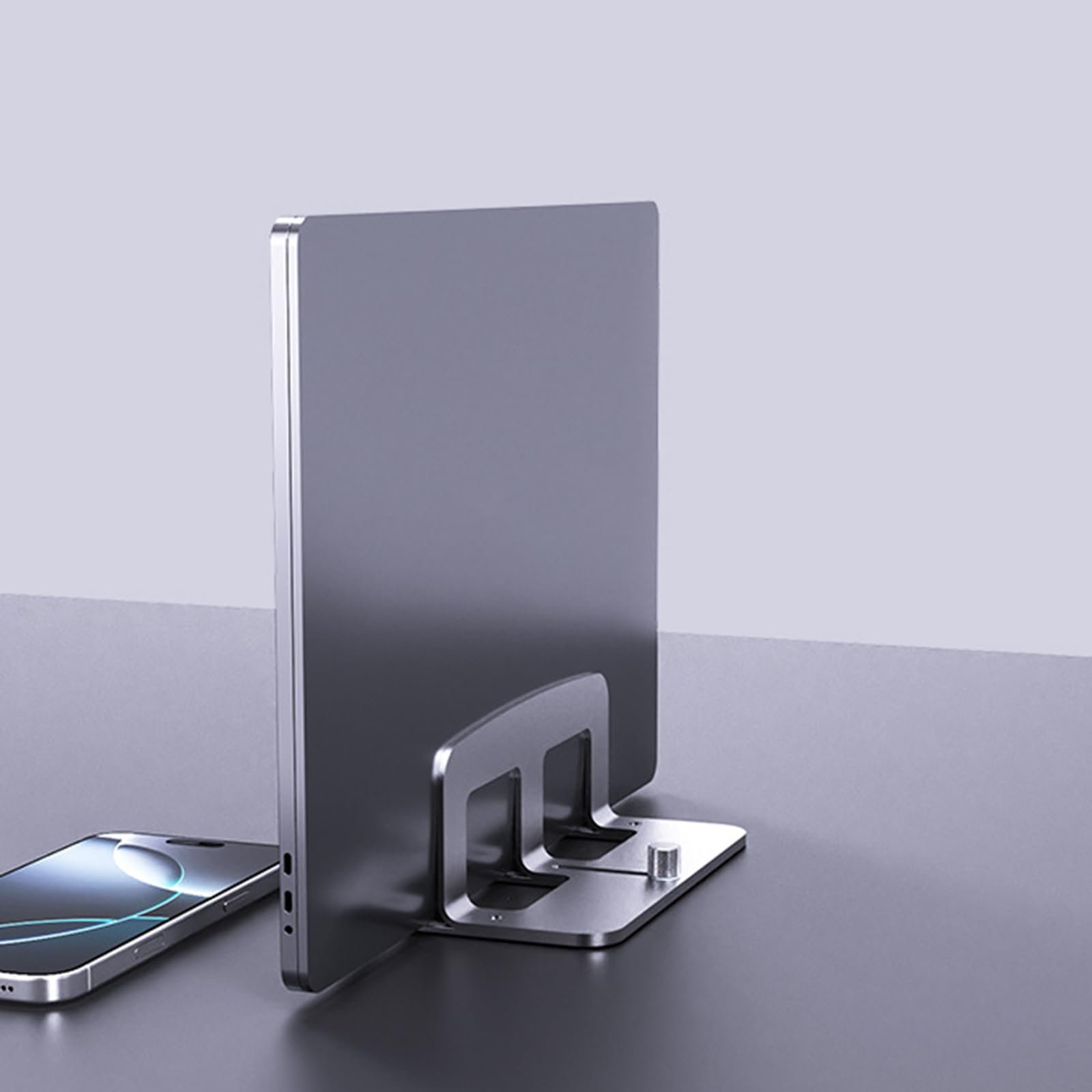 Вертикальная Подставка для Ноутбука с Регулировкой Ширины 14 мм - 50 мм, Алюминиевая, для Дома и Офиса, фото №6