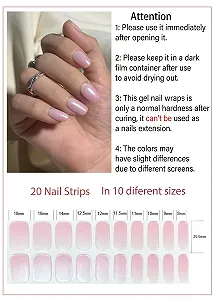 УФ-фольга для ногтей самоклеящаяся 20 штук Glazed Pink Ombre для DIY-маникюра synthetic.ua - Фото 1