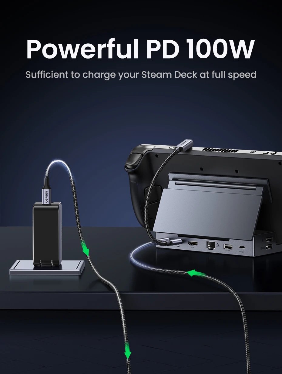 Док-станція Ugreen 9в1 CM800 HDMI 100W Steam Deck, ROG Ally, Nintendo, X Legion, фото №11 Док-станція Ugreen 9в1 CM800 HDMI 100W Steam Deck, ROG Ally, Nintendo, X Legion, фото №11