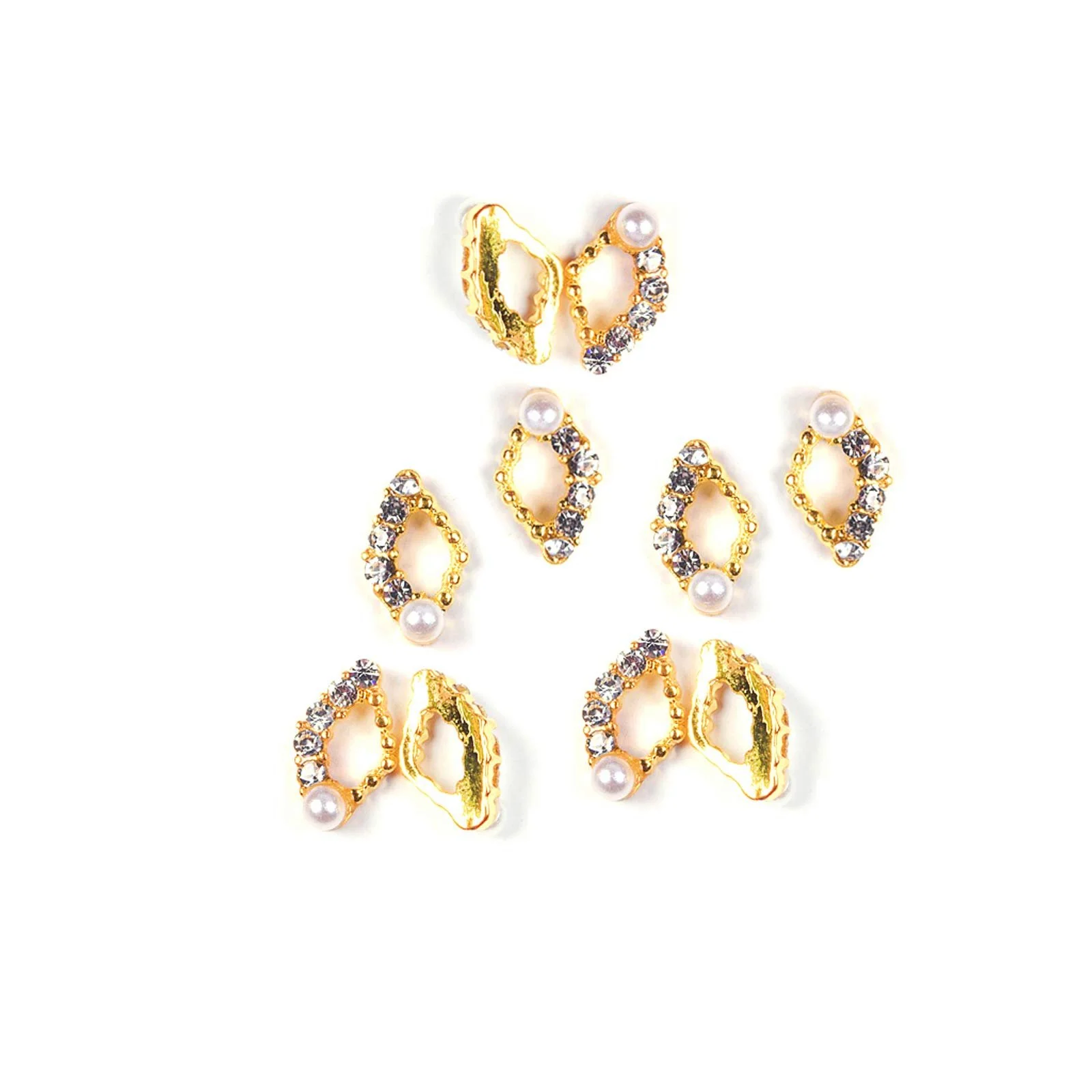 Капсулы Jie Du 3D Украшение для ногтей Жемчуг Стразы Металлическое украшение для ногтей Металлические заклепки для ногтей 10 шт, фото №1