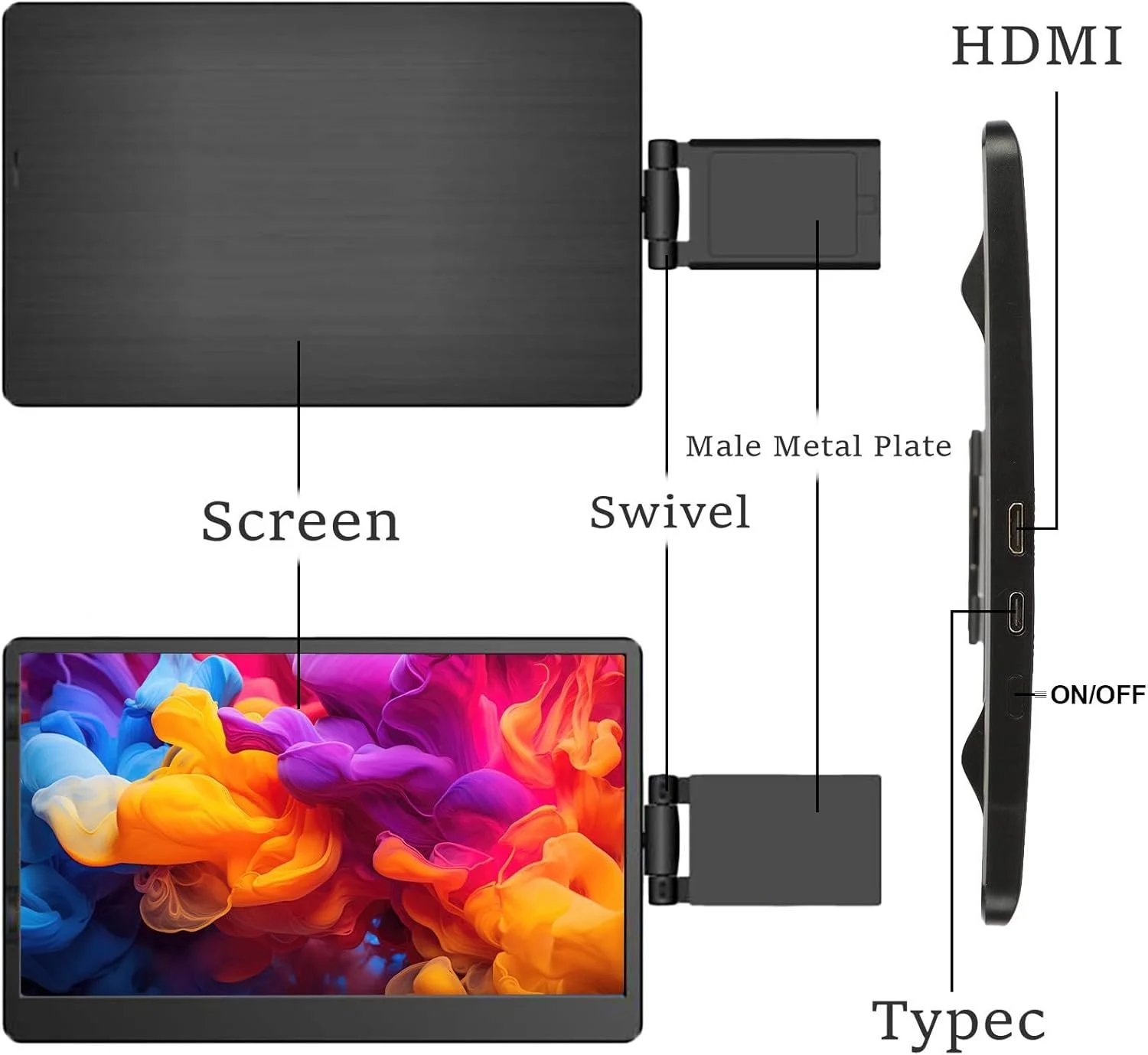 Монитор портативный 11.6" Farfi Full HD IPS 60 Гц, фото №4 Монитор портативный 11.6" Farfi Full HD IPS 60 Гц, фото №4