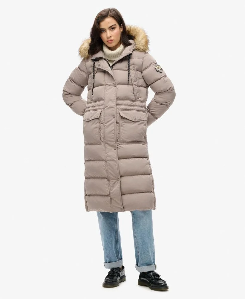 Пальто Superdry Long Everest Faux Fur Жіноче, фото №2 Пальто Superdry Long Everest Faux Fur Жіноче, фото №2