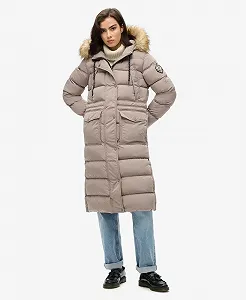 Пальто Superdry Long Everest Faux Fur Жіноче synthetic.ua - Фото 1