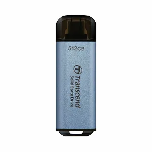 Внешний SSD-накопитель Transcend ESD300 512GB USB 10Gbps Type C Dual Port Голубой - Фото 1