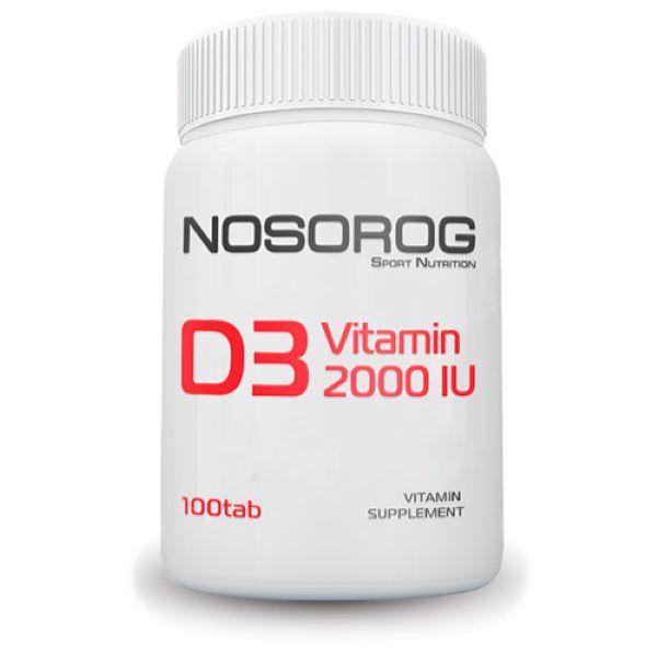 Витамин D3 Nosorog Nutrition Vitamin 2000 IU 100 таб, фото №1