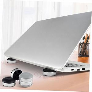 Подставка для ноутбука 2 шт Настольный держатель из прочного материала Эргономичный для охлаждения и снятия напряжения с запястья Черный synthetic.ua - Фото 1