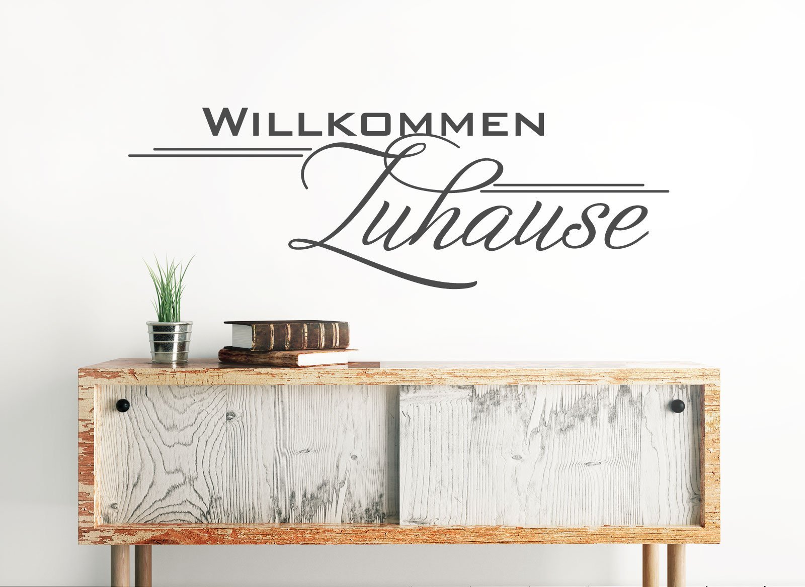 Наклейка на стіну Grandora W1252 Welcome Home 45 x 15 см кремово-біла, фото №3