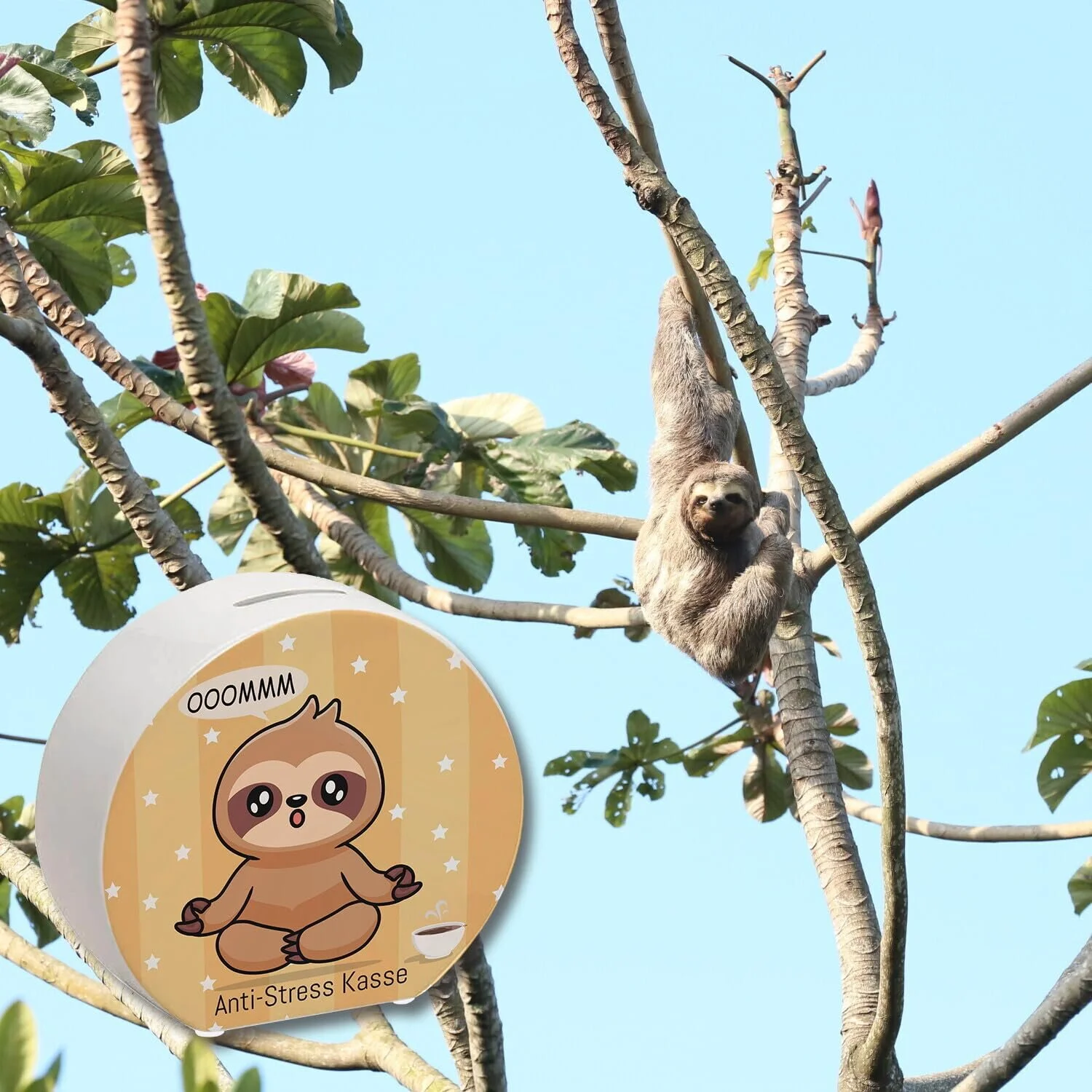 Скарбничка керамічна Anti-Stress Kasse Ленівець Медитація, фото №6