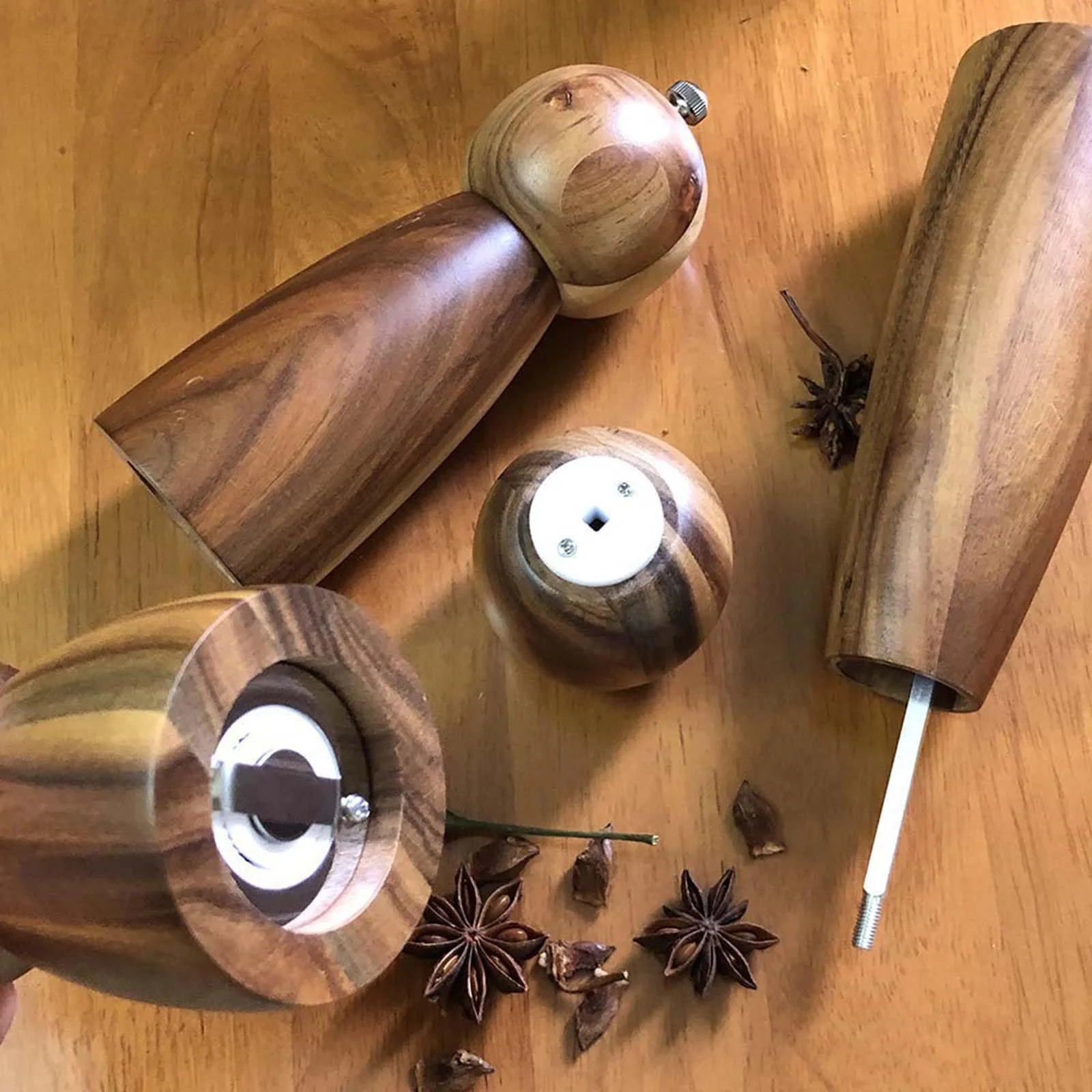 Млин Дерев'яний Наповнюваний Керамічний з Регульованою Зернистістю, фото №7