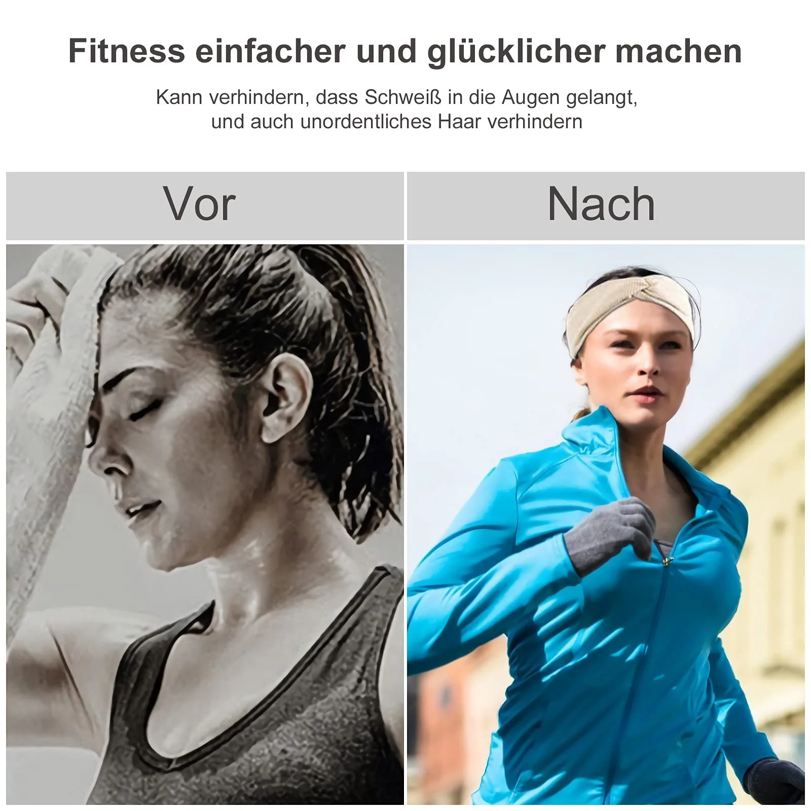 Пов'язка на голову VEGCOO Жіноча Зимова Широка, фото №5