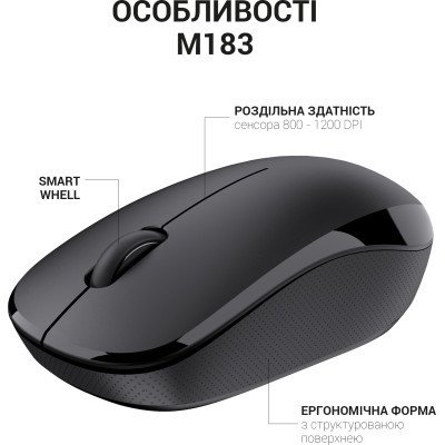 Мышка OfficePro M183 Wireless Black (M183), фото №5 Мышка OfficePro M183 Wireless Black (M183), фото №5