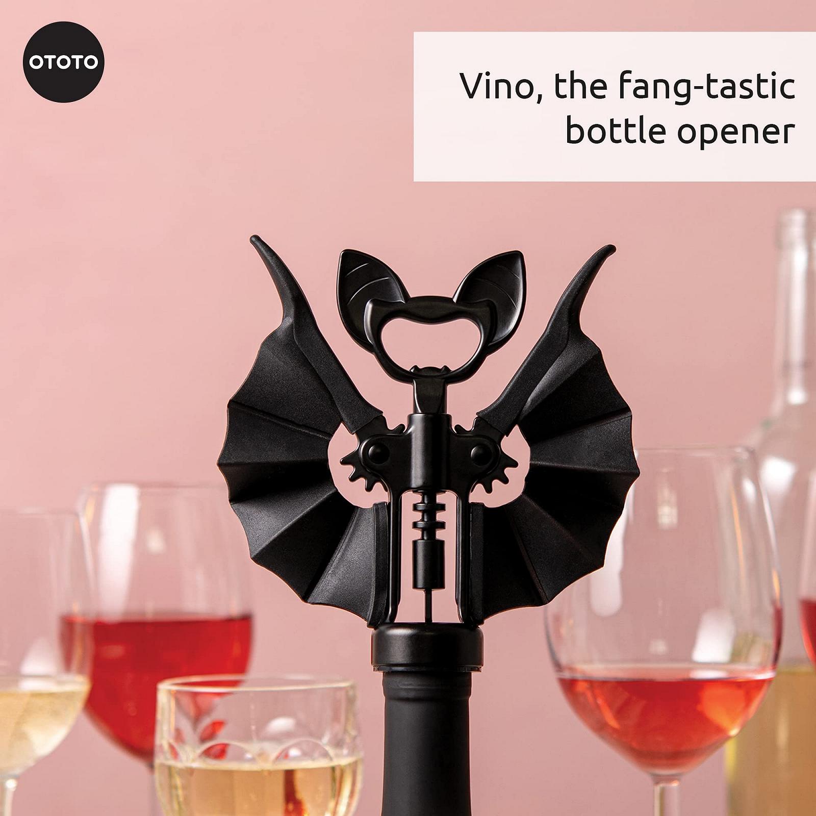 Штопор 2-в-1 OTOTO Vino Bat, Черный, фото №4 Штопор 2-в-1 OTOTO Vino Bat, Черный, фото №4