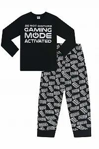 Пижама ThePyjamaFactory Gaming Mode Activated с принтом, черно-белая - Фото 1