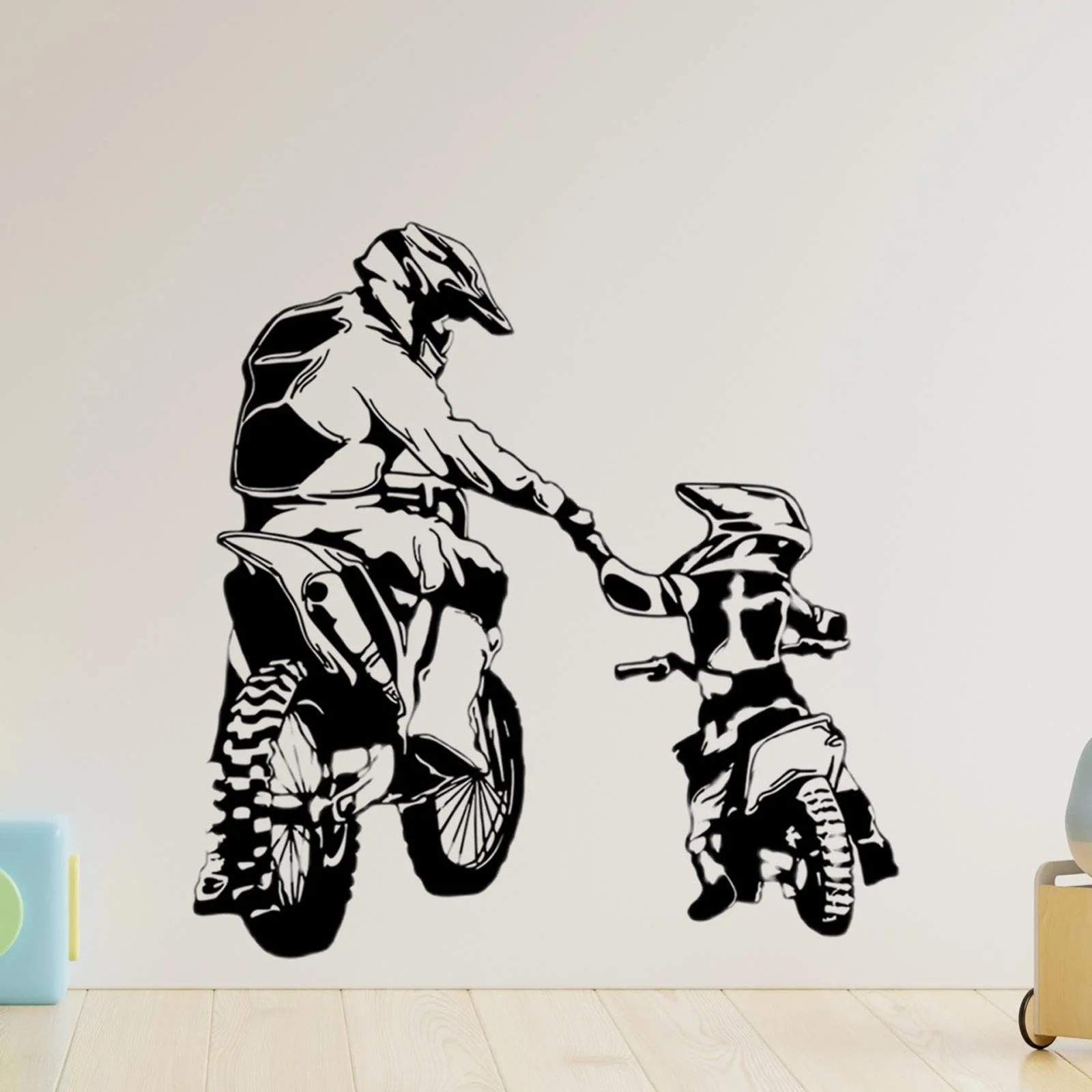 Наклейки на стіну Motorcycle Motocross Вінілові Чорні, фото №6 Наклейки на стіну Motorcycle Motocross Вінілові Чорні, фото №6