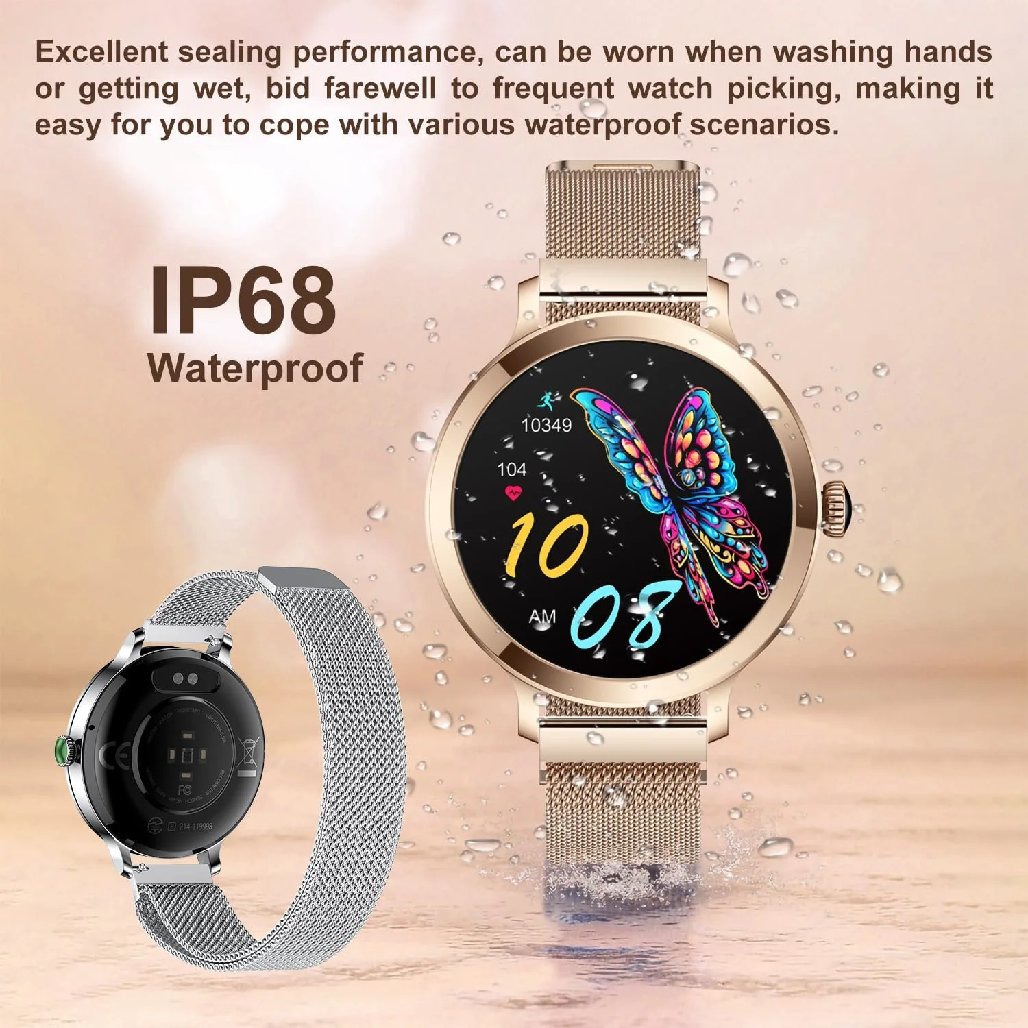 Смартгодинник для жінок Сріблястий, фото №8