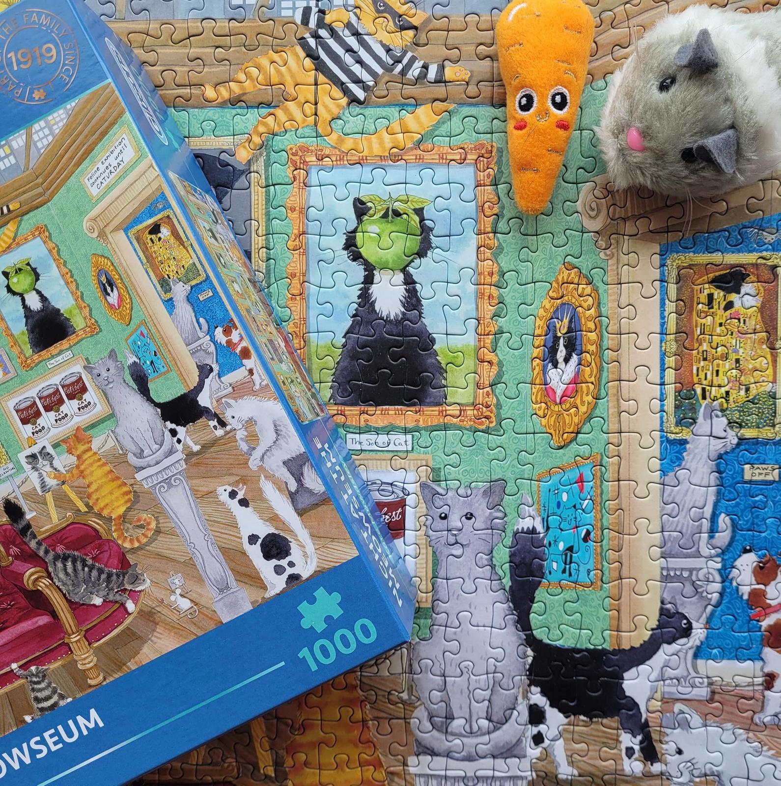 Пазл Gibsons Games Night at the Meowseum 1000 деталей экологичный Кот, фото №5 Пазл Gibsons Games Night at the Meowseum 1000 деталей экологичный Кот, фото №5