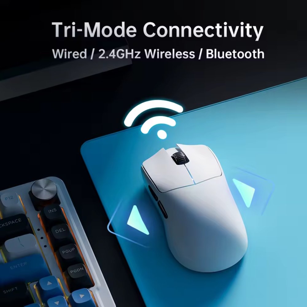 Комп'ютерна миша Machenike L9X1 White PAW3395 26000DPI 1000Hz Wired/2.4G/Bluetooth, фото №3