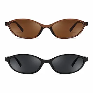 Очки солнцезащитные овальные винтажные кошачьи FEISEDY B0257 - Фото 1