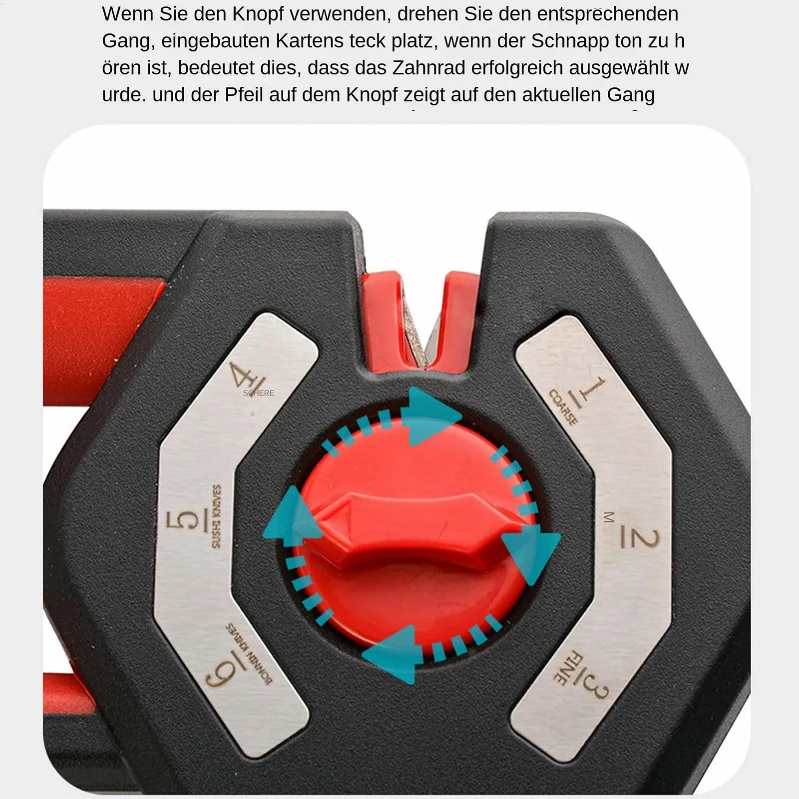 Точилка для ножей 6-ступенчатая, профессиональная, 21 x 8.5 x 4.5 см, фото №5