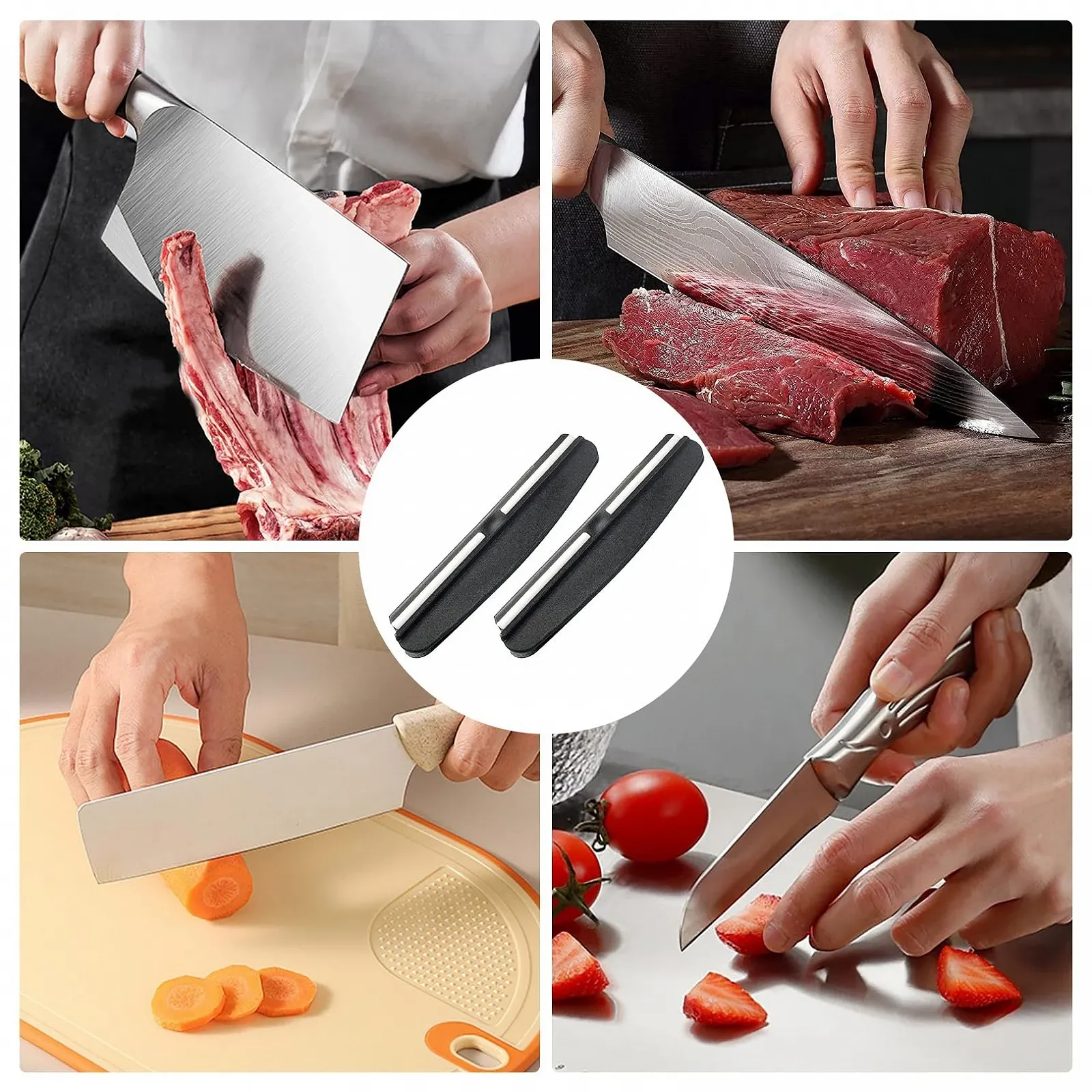 Направляющая для заточки ножей 15 градусов портативная прочная пластик, фото №7