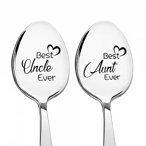 Ложка Guqqeuc Набор 2 шт Серебристый Нержавеющая сталь Классический 196 x 32 см - Фото 1