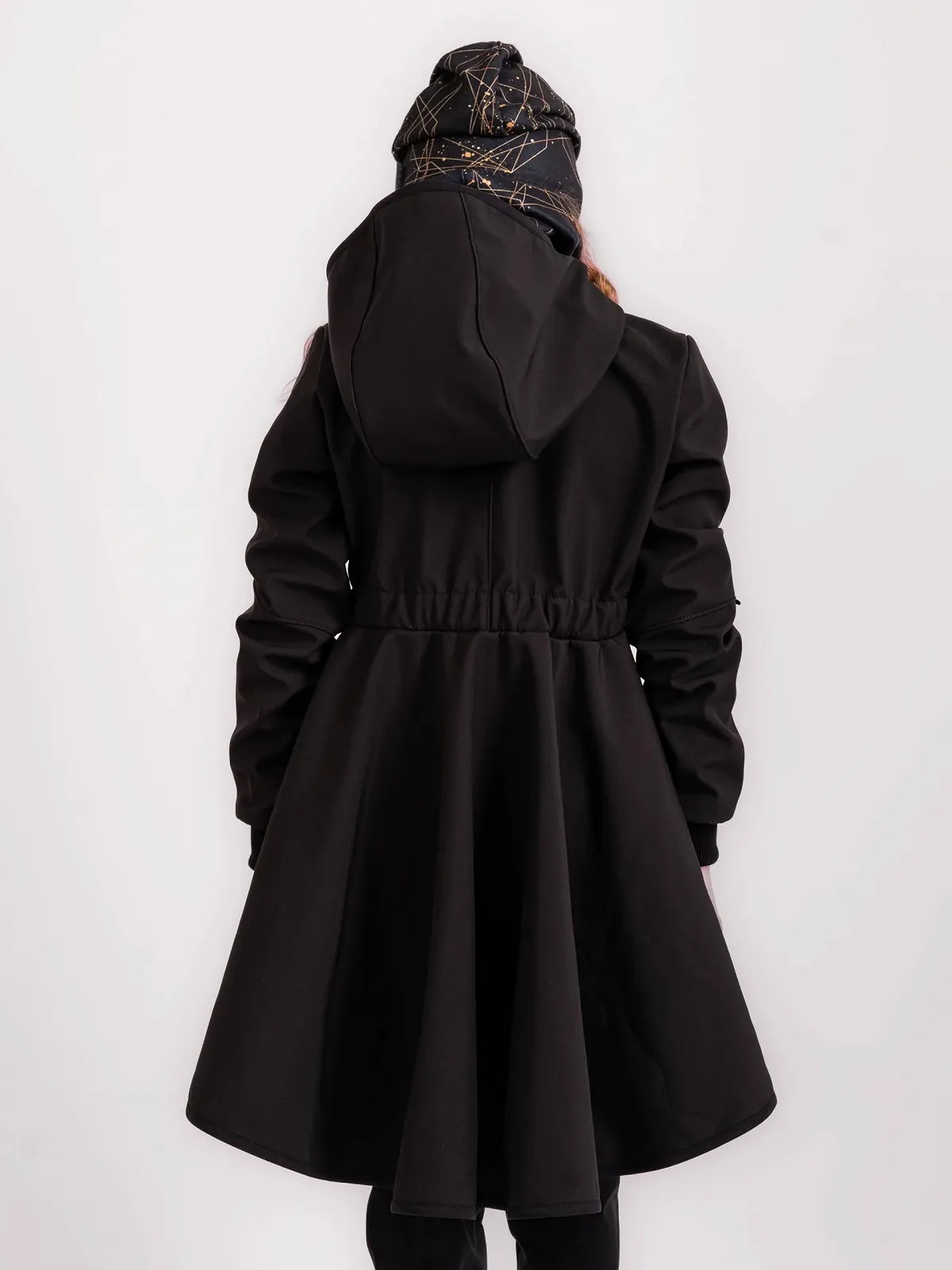 Пальто Softshell для девочек Unuo Romantico с флисом Черный, фото №4