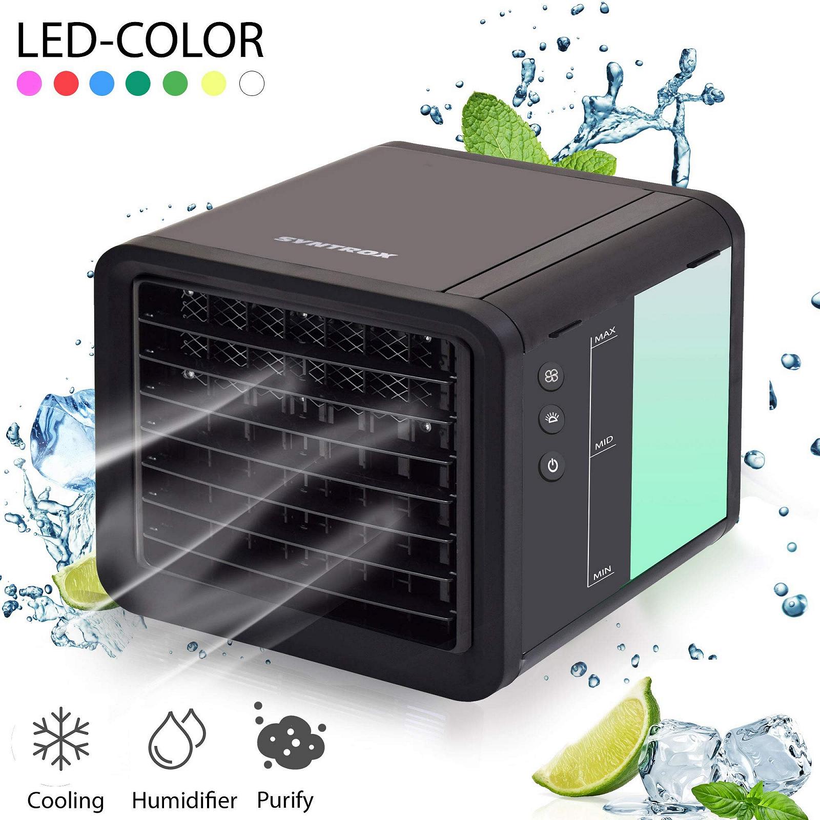 Мобільний кондиціонер Syntrox Germany Lightweight Air Cooler Humidifier Black, фото №2