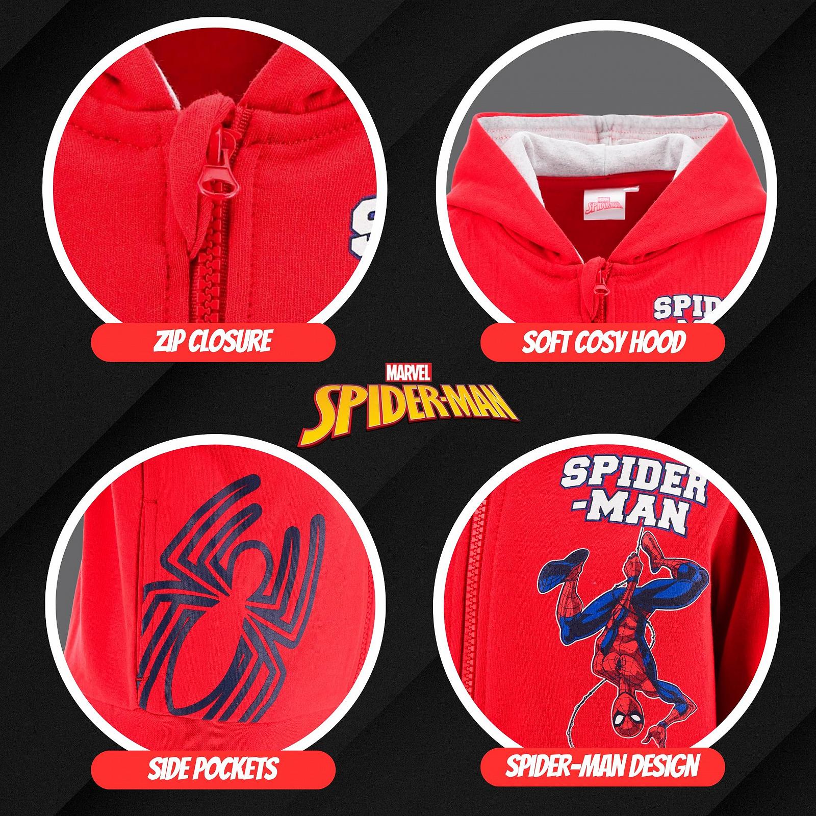 Толстовка з капюшоном для хлопчиків Marvel Spiderman на блискавці, фото №5