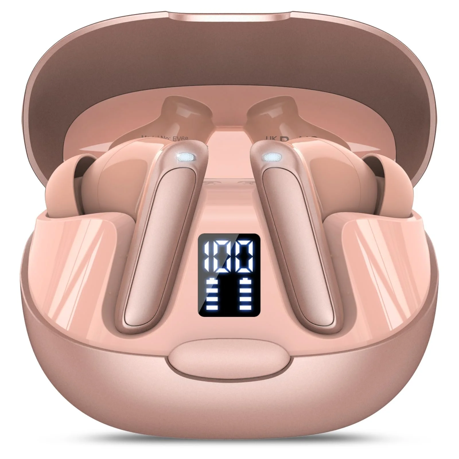Навушники-перекладачі AI, 3-в-1 голосу 164 мовами з додатком, 5 режимів перекладу в реальному часі, Bluetooth 5.3, 48 год, рожеве золото, фото №1 Навушники-перекладачі AI, 3-в-1 голосу 164 мовами з додатком, 5 режимів перекладу в реальному часі, Bluetooth 5.3, 48 год, рожеве золото, фото №1