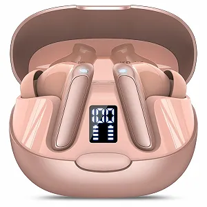 Навушники-перекладачі AI, 3-в-1 голосу 164 мовами з додатком, 5 режимів перекладу в реальному часі, Bluetooth 5.3, 48 год, рожеве золото - Фото 1