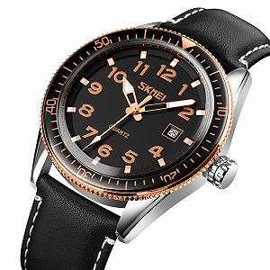 Годинник Skmei 9232LRGBK Rose-Gold Black Leather SALE synthetic.ua - Фото 1