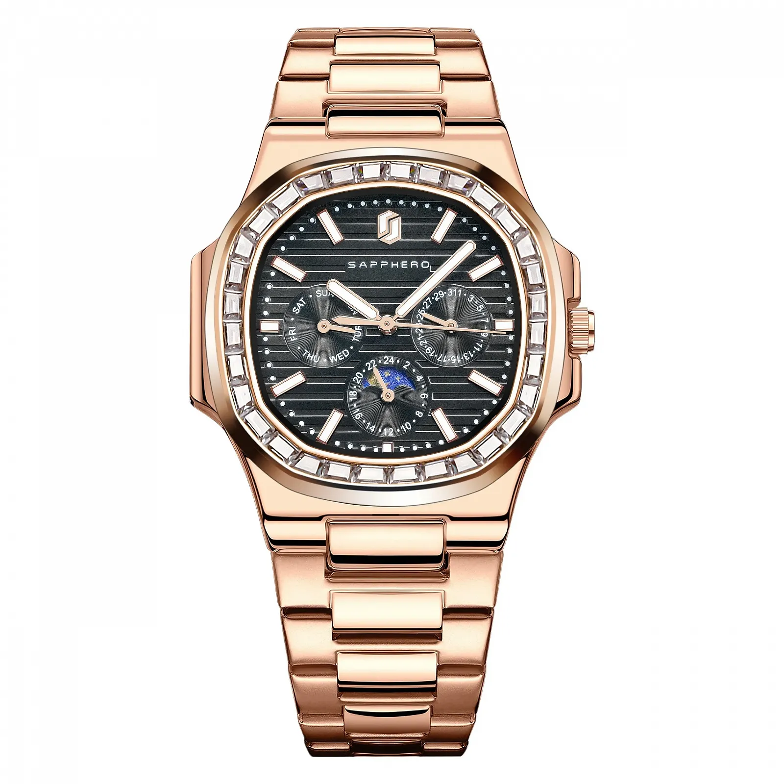 Часы SAPPHERO Мужской Силиконовый Ремешок Водонепроницаемый 5ATM Японский Кварцевый Механизм Нержавеющая Сталь Дата Спортивный Повседневный Деловой, фото №1 Часы SAPPHERO Мужской Силиконовый Ремешок Водонепроницаемый 5ATM Японский Кварцевый Механизм Нержавеющая Сталь Дата Спортивный Повседневный Деловой, фото №1