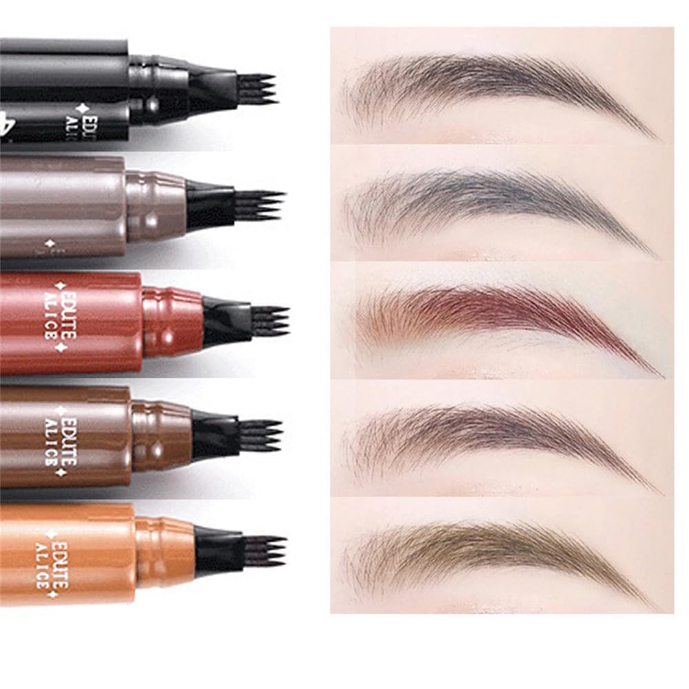 Пен Nexavale Magic Eyebrow Enhancing 4 Fork Tip Tattoo Light Brown, фото №5
