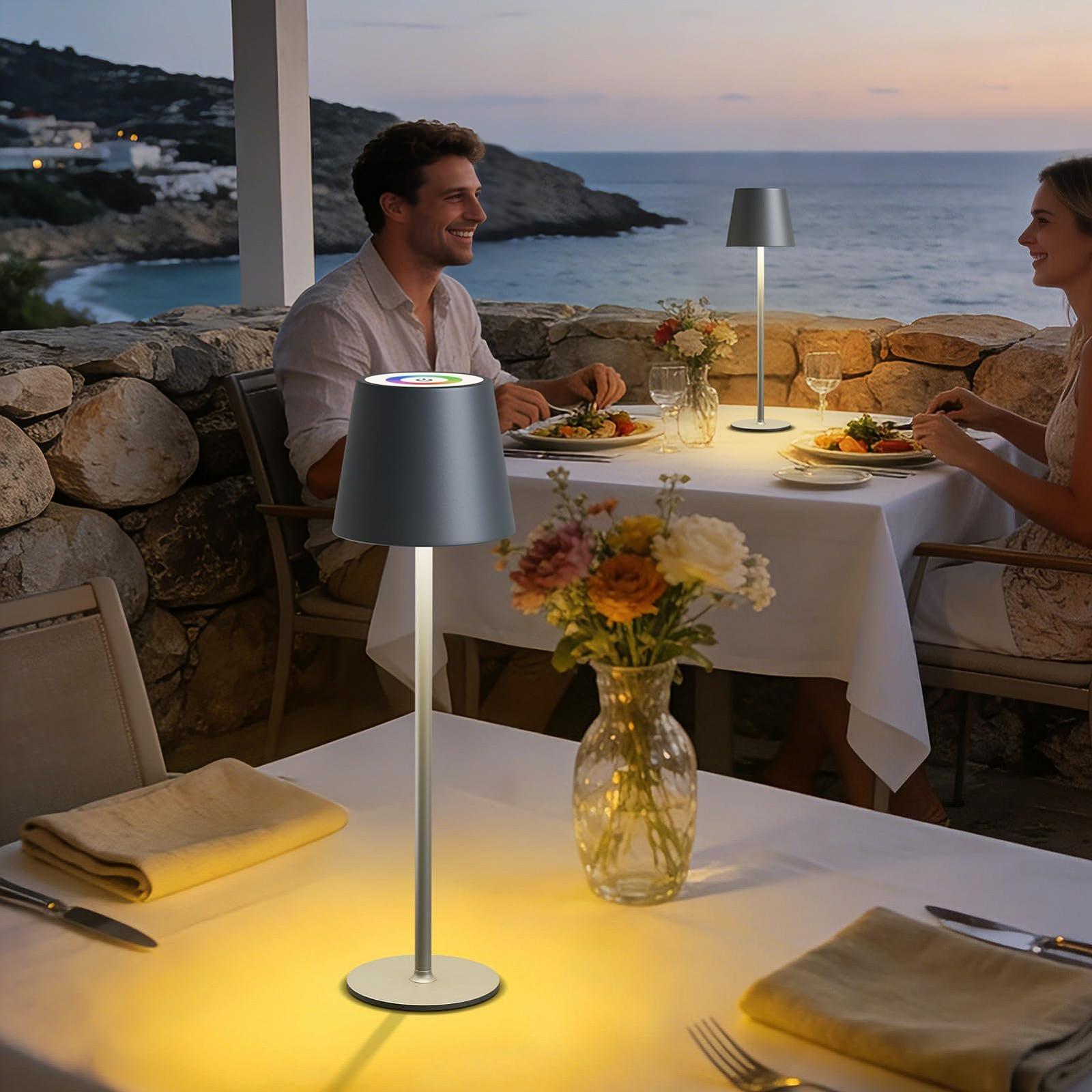 Настольная лампа MALUX Wireless LED USB-C IP54 Grey, фото №7