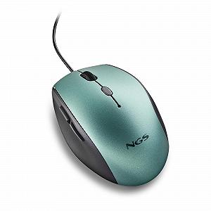 Мышь NGS Moth Ice USB проводная оптическая компьютерная с 5 тихими кнопками и прокруткой, эргономичная, 800/1200/1600 DPI, ICE synthetic.ua - Фото 1