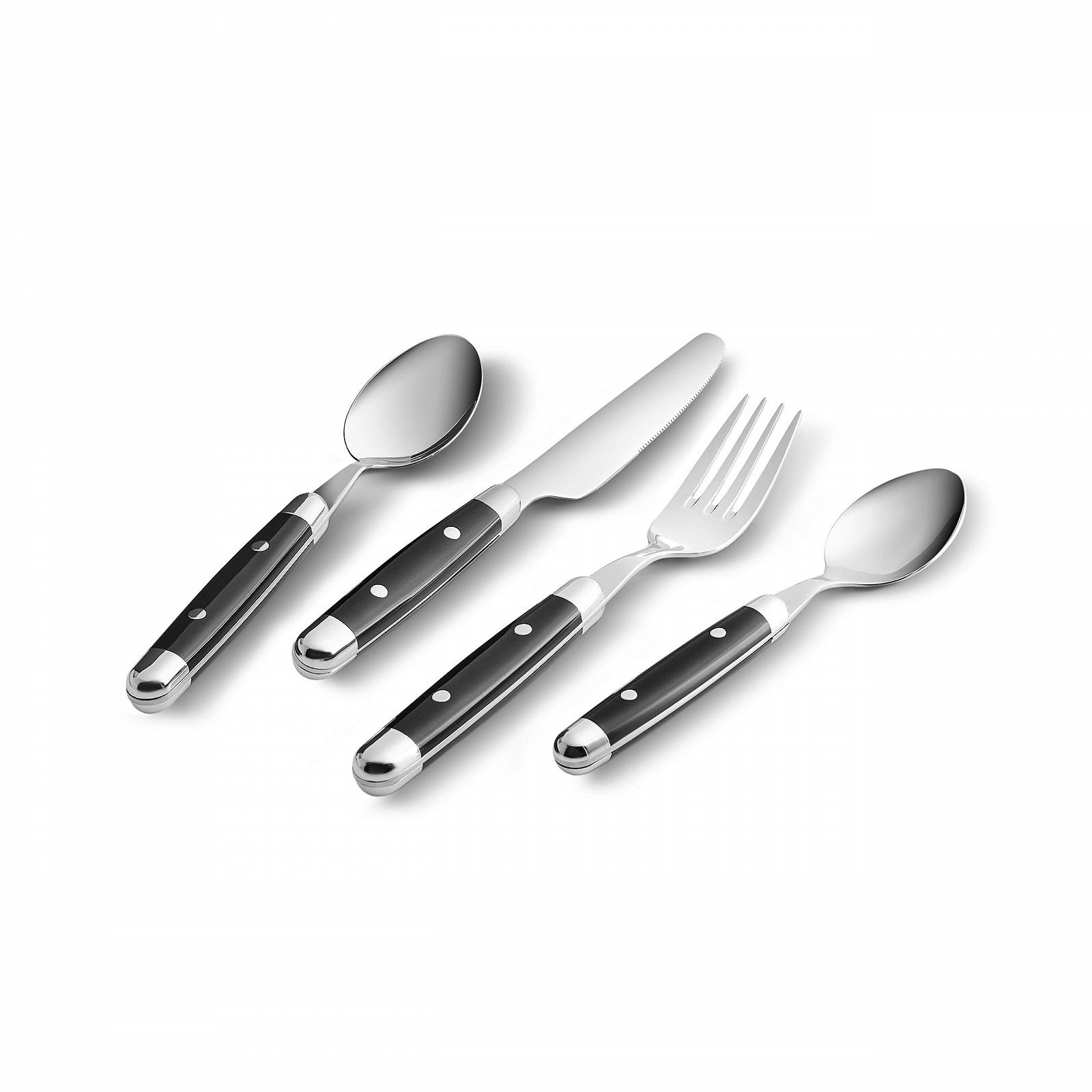 Набор вилок, ножей и ложек Karaca Alina, 24 предмета, на 6 персон, черный, фото №1 Набор вилок, ножей и ложек Karaca Alina, 24 предмета, на 6 персон, черный, фото №1