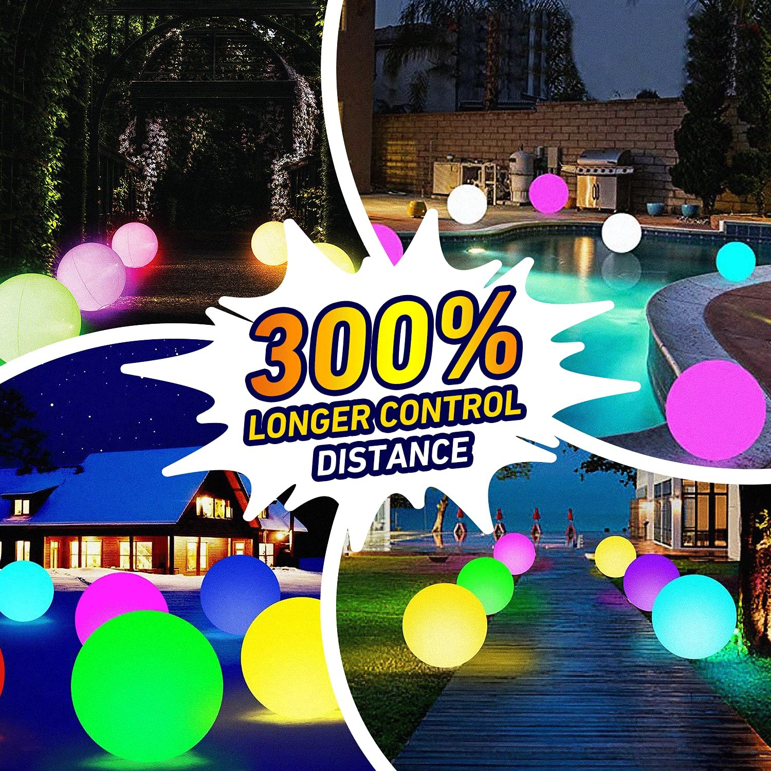 М'яч надувний з LED підсвічуванням 40.6 см, 16 кольорів, 4 режими, фото №5
