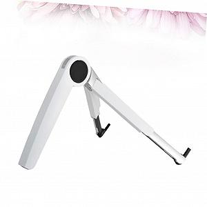 Подставка для ноутбука Треугольник Алюминий Складная Регулируемая Портативная Охлаждающая Белая - Фото 1