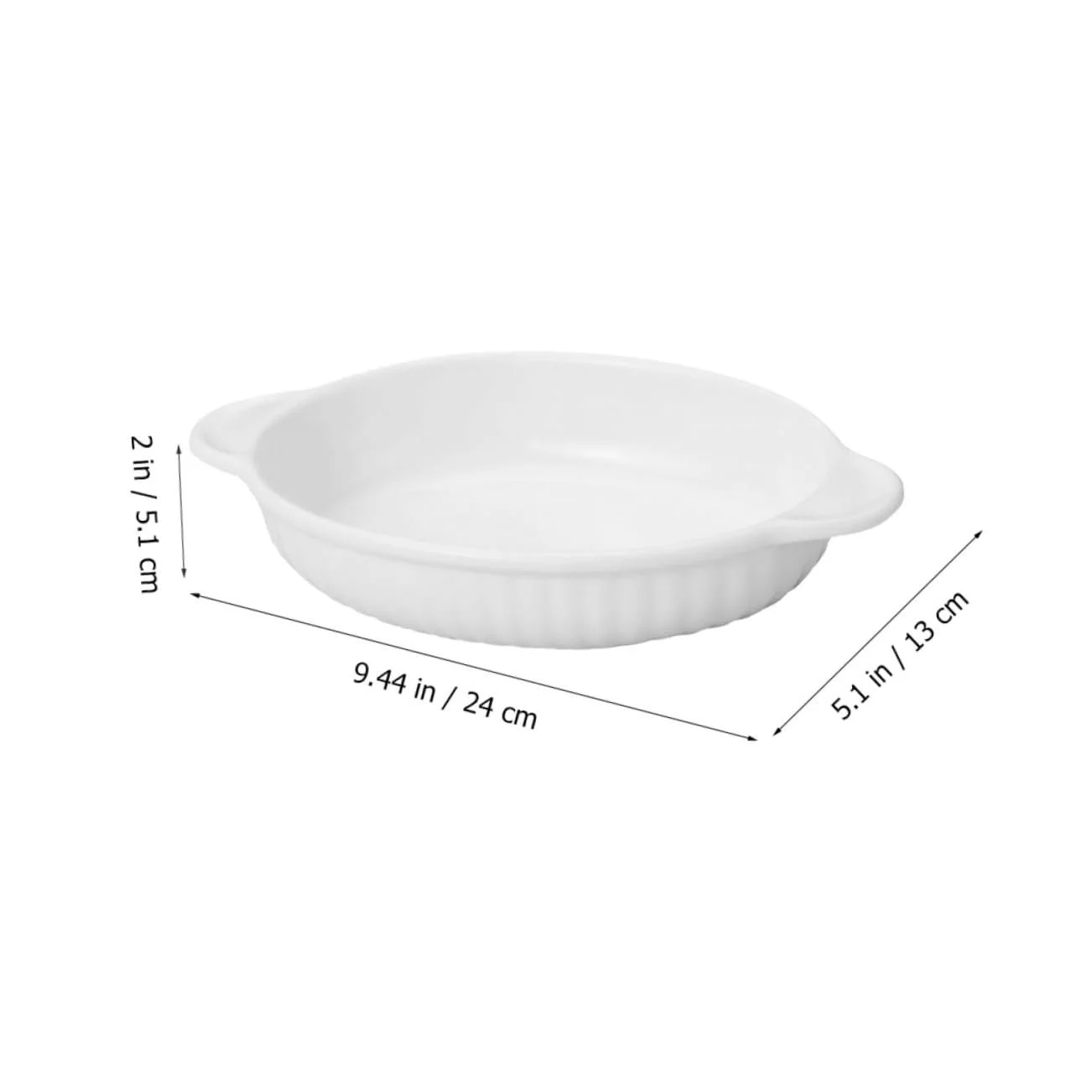 Овальная керамическая форма для выпечки TOYANDONA с двумя ручками термостойкая для запеканок лазаньи и десертов, фото №3