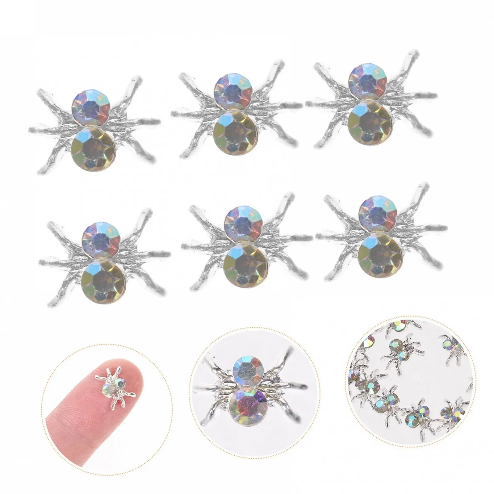 Украшения для ногтей Паук, 4 набора по 100 штук, фото №2