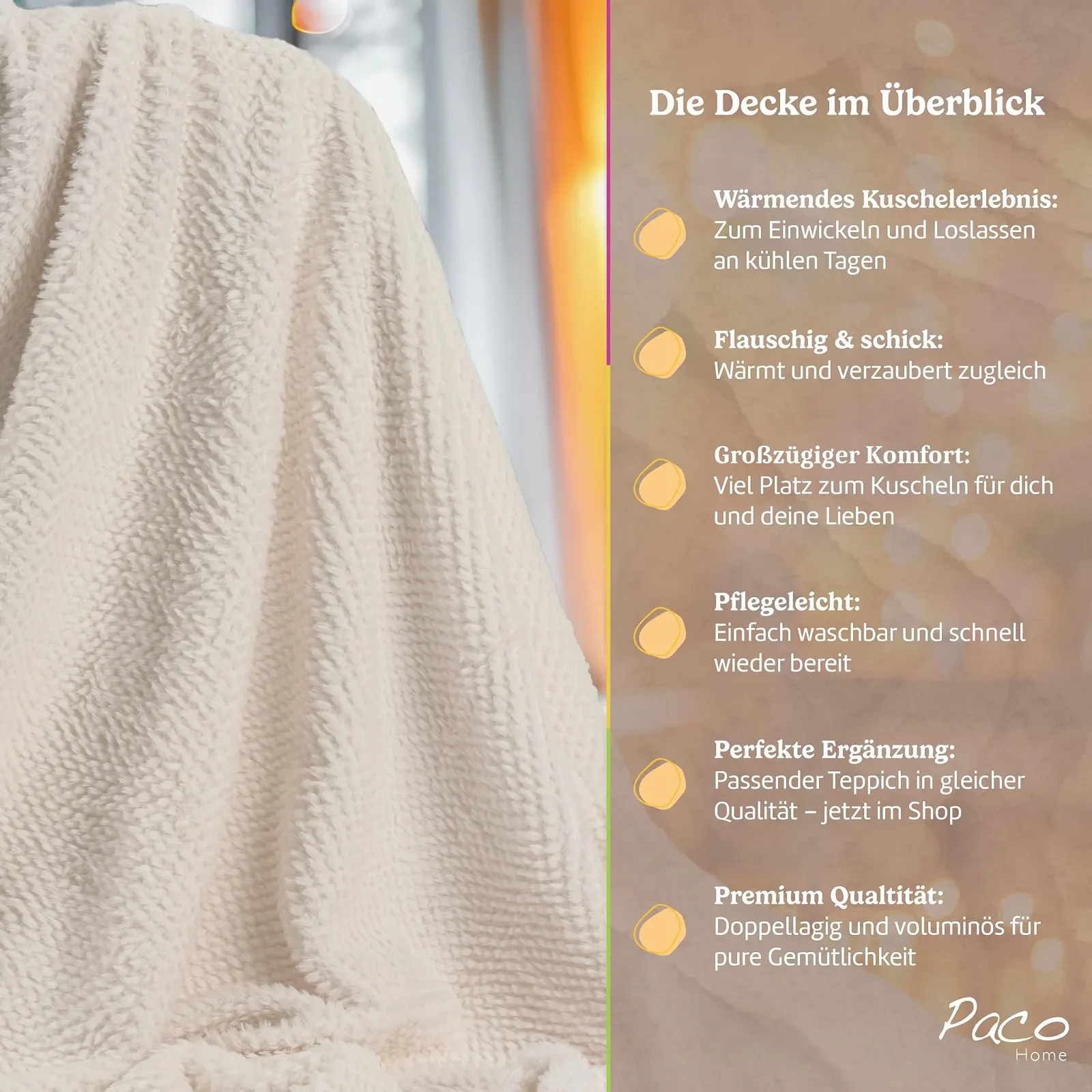 Покривало Paco Home Декоративне Для вітальні, М'яке Покривало, Покривало на ліжко, фото №4