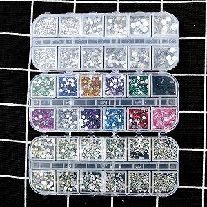 Стрази для нігтів 5256 штук Блискітки для нігтів з кристалами та діамантами, включаючи олівці для страз та інструменти для підбору страз synthetic.ua - Фото 1