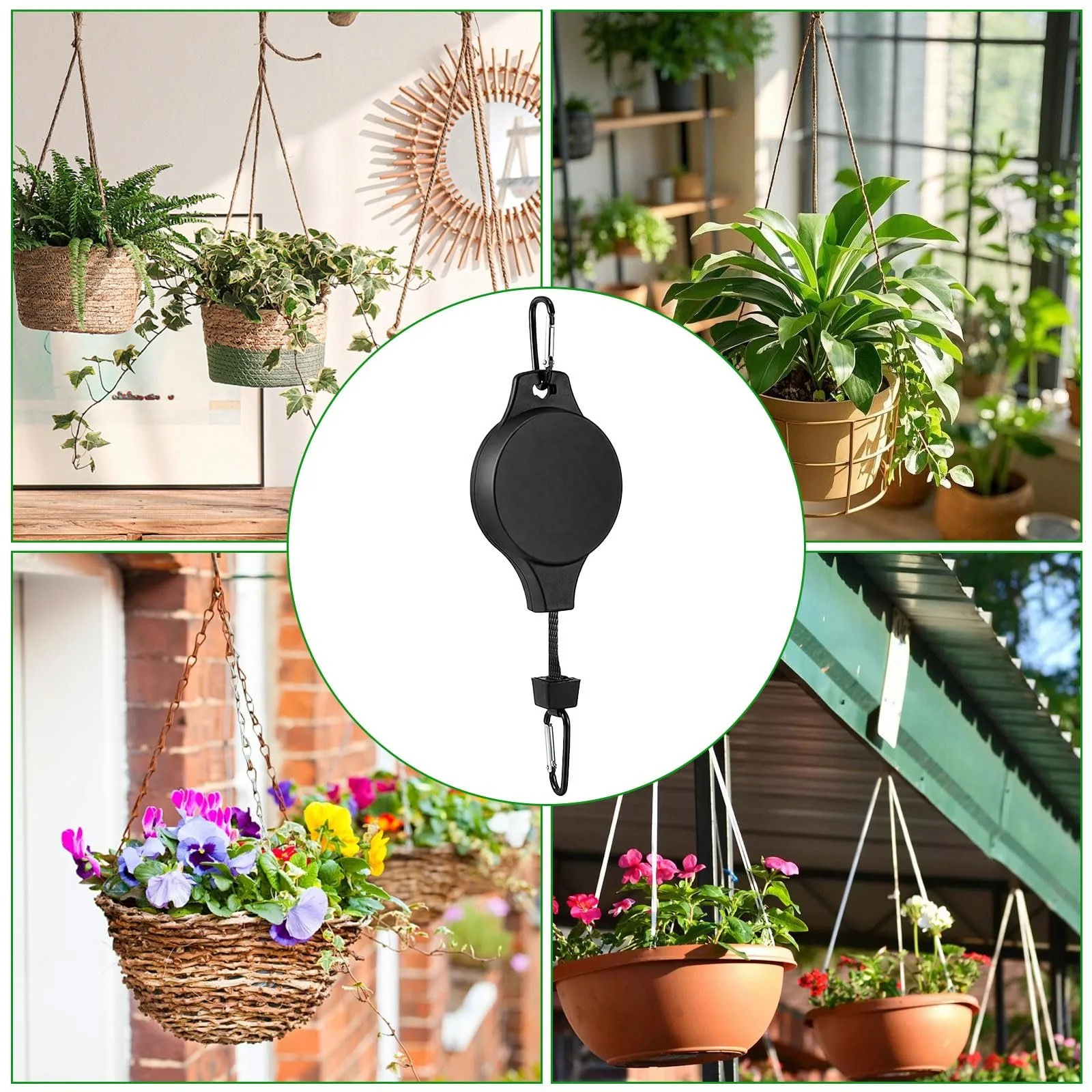 Регульовані ролики для рослин Pack of 2 Black, фото №7 Регульовані ролики для рослин Pack of 2 Black, фото №7