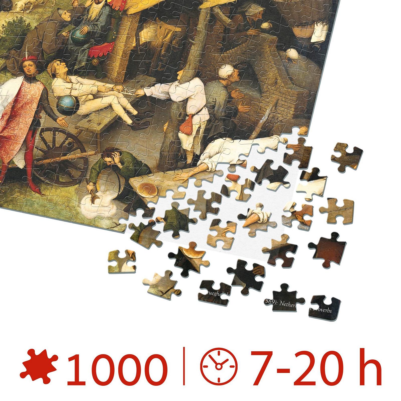 Пазл D-Toys 73778-BR01 Пітер Брейгель Фламандські прислів’я 1000 елементів Різнокольоровий, фото №2